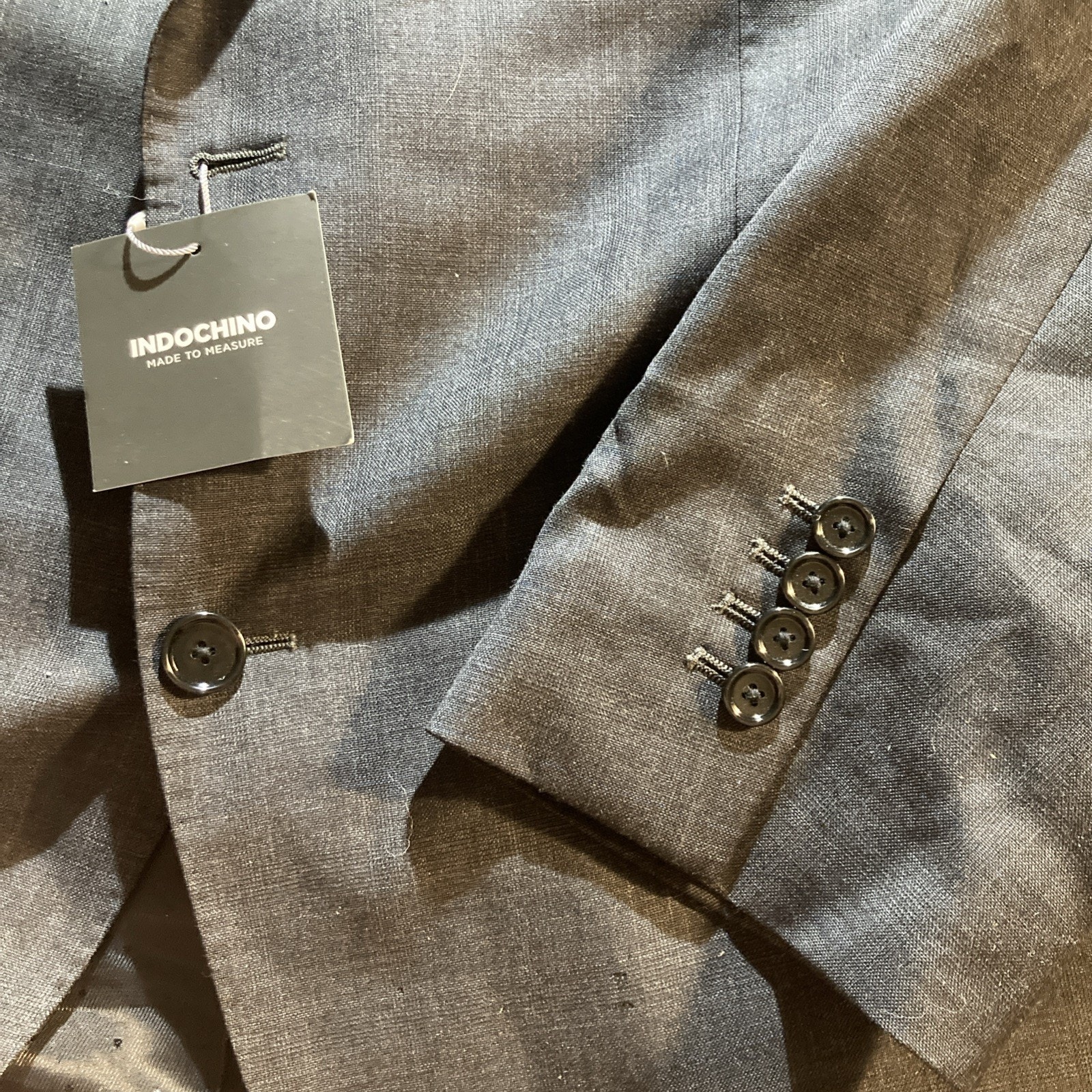 Nwt Flaws Indochino Blazer Men Black Jacket Wool Cashmere Luxury Made To Measure — image 7 of 8